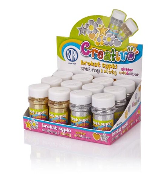 GLITTER POWDER GOLD & SILVER ASTD 43G