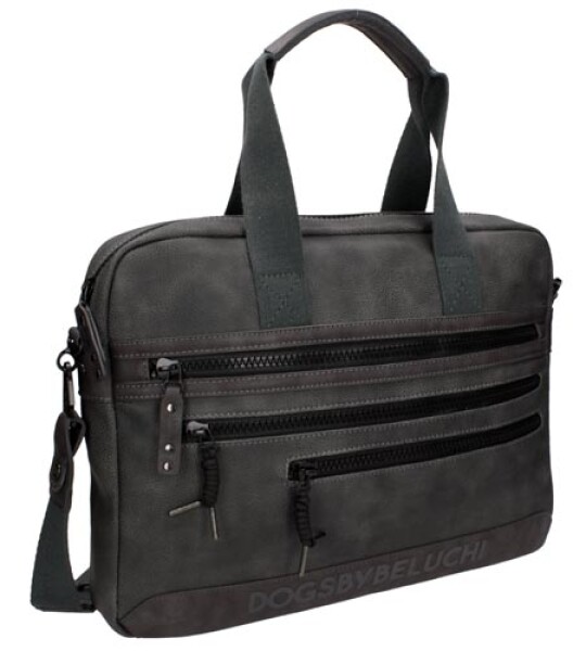 DOGS BY BELUCHI GREY BRIEFCASE