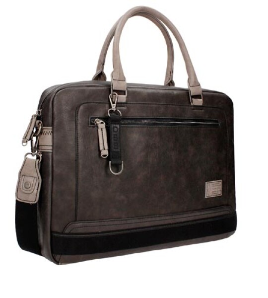DOGS BY BELUCHI MENS BLACK BRIEFCASE