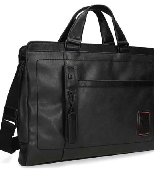 DOGS BY BELUCHI BLACK MENS BRIEFCASE