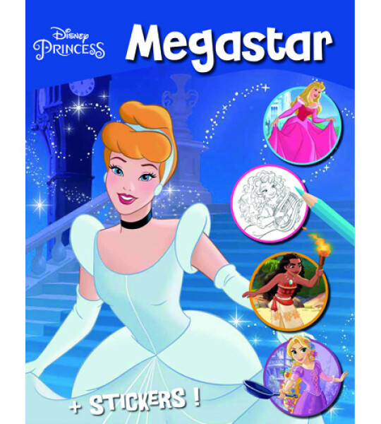 mega colouring book 128 pgs - princess