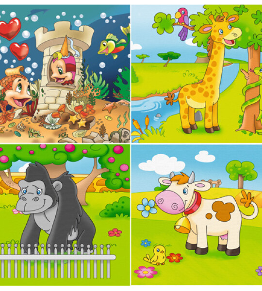 bath book 8 pgs - animals 4 asstd