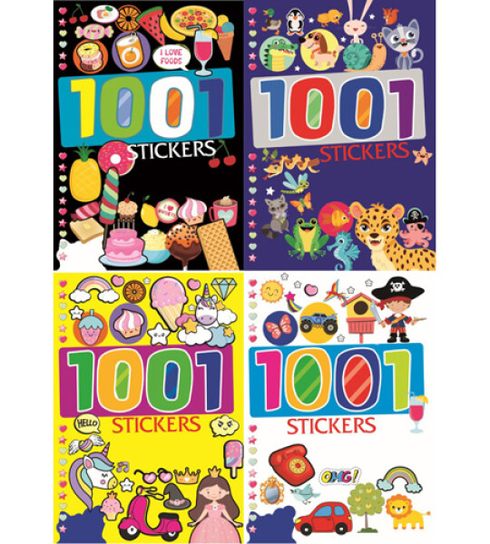 1001 sticker book 40 pages - 4 asstd