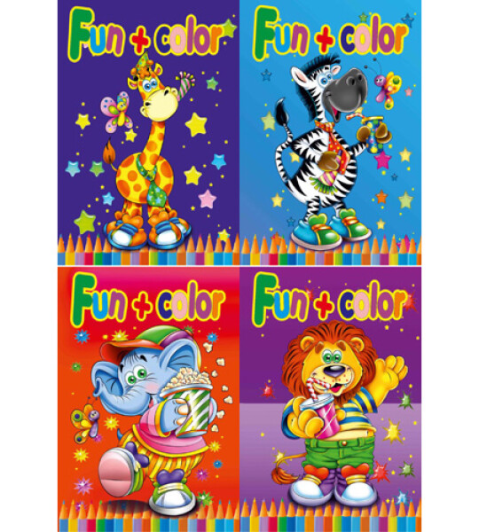 mini colouring book 64 pgs - 4 assorted