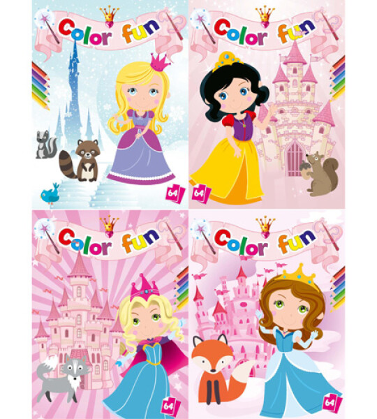 colour fun book 64 pgs - princess