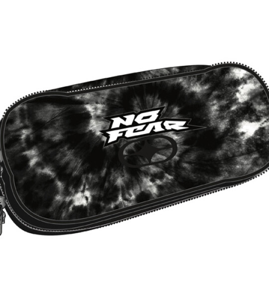 NO FEAR OVAL PENCIL CASE- 2 TONE BLACK