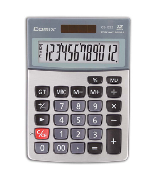 CALCULATOR -12 DIGITS 146X103MM SILVER
