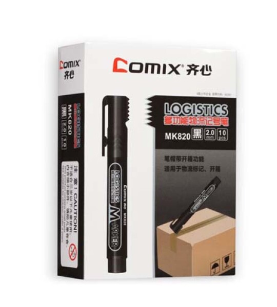 PERMANENT MARKER BULLET BLACK BOX X10