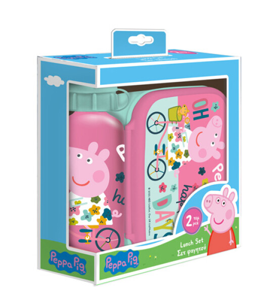PEPPA PIG LUNCH BOX-ALUMINIUM WATER BOTT