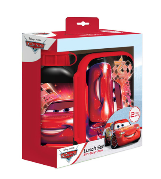CARS LUNCH BOX-ALUMINIUM WATER BOTTLE SE