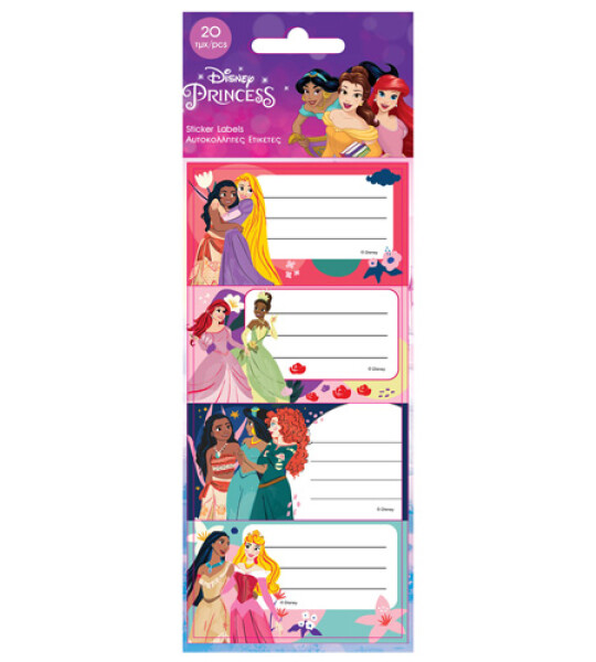 PRINCESS STICKER NAME LABELS