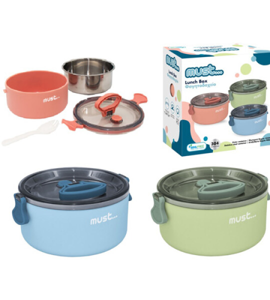 MUST LUNCH BOX ROUND STAINLESS STEEL+ SP