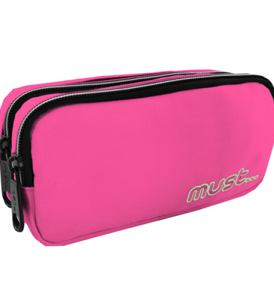 MUST PENCIL CASE MONOCHROME 2ZIPPERS FLU