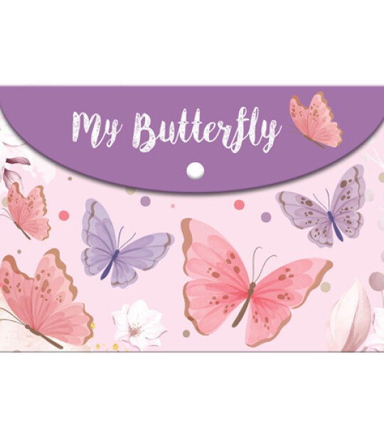 MUST BUTTON ENVELOPE A4 - BUTTERFLIES