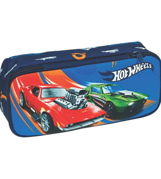 HOT WHEELS OVAL PENCIL CASE 2 ZIP