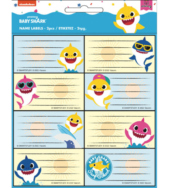 BABY SHARK NAME LABELS