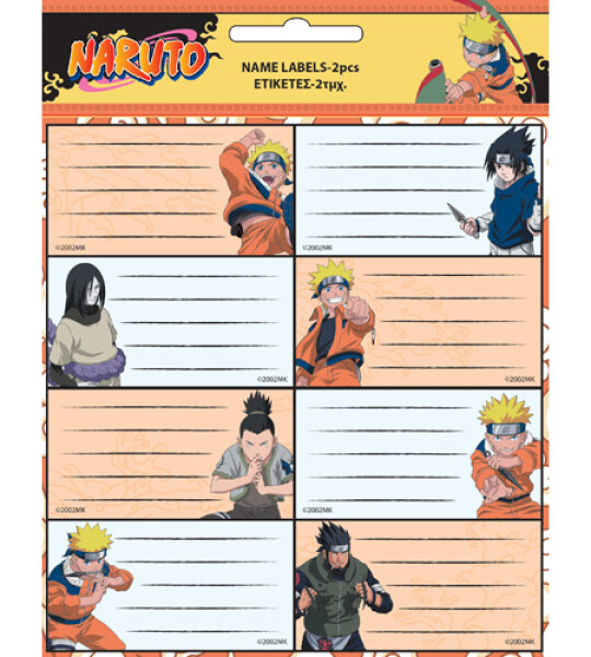 NARUTO NAME LABELS