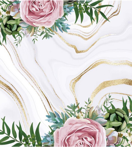 napkins paper - everyday marble roses