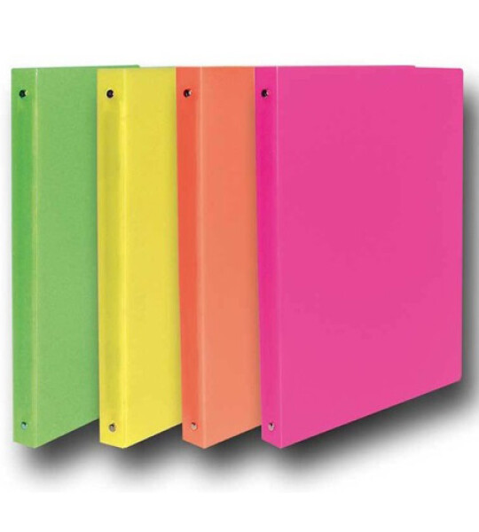 ring binder flexible a4 2 rings fluo col