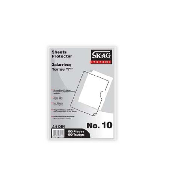 folders a4 l shaped-clear no 10
