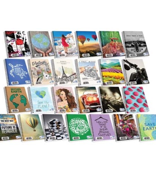 notebook spiral (fancy) a6 80gr 60 sheet