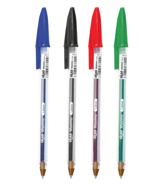ballpoint pen set x 4 colours in blister