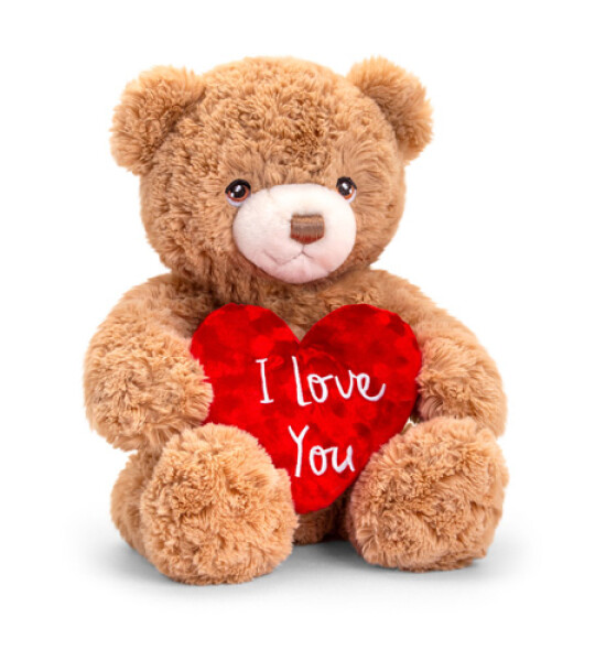25cm keeleco honey bramble bear w/heart
