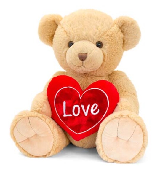 25cm brown snuggles bear with heart